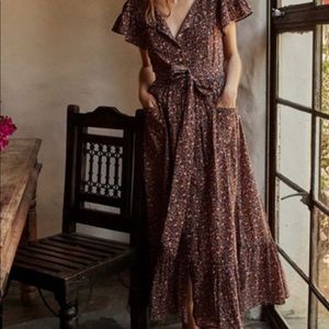 Doen Marfa Dress Blue Laurel Canyon Rose